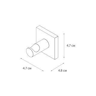 Крючок одинарный Fixsen Lux Chrome (FX-15005)