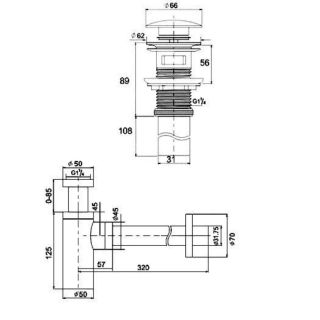 Сифон для раковины Boheme хром 609-2