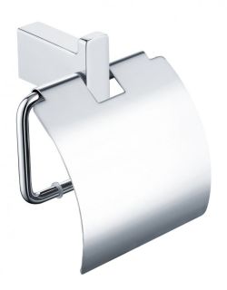 Настенный бумагодержатель с крышкой Grocenberg AC0029 (Хром)