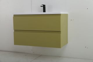 Подвесная тумба под раковину Art&Max Bianchi 100см оливковый матовый AM-Bianchi-1000-2C-SO-OM