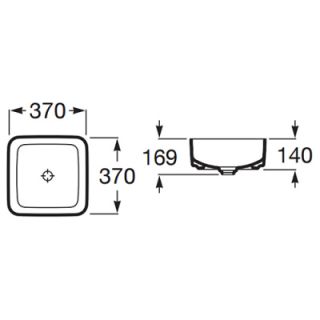 Раковина-чаша Roca Inspira Square 327532000 37x37 см