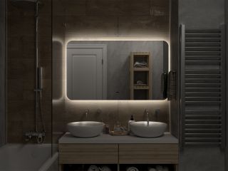 Зеркало с подсветкой Misty Адхил 120см белый