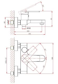 Смеситель для ванны DQ Bayern.F?rth DA1523201 хром