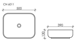 Раковина Ceramica Nova Element CN6011 50см белый
