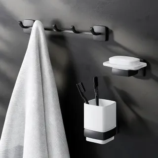 Набор аксессуаров для ванной AM.PM Gem AK90B1903B черный