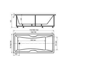 Акриловая ванна АКВАТЕК Феникс 170x75 см без гидромассажа