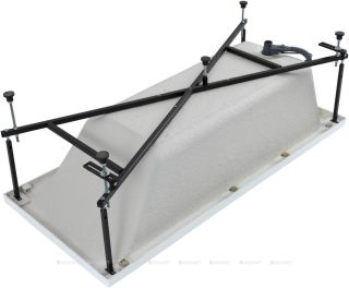 Акриловая ванна Aquanet Bright 347870 175x75 см с каркасом с боковой и фронтальной панелями