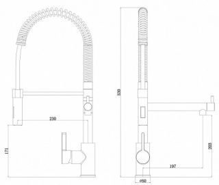 Смеситель для кухни Florentina Аква с подключением под фильтр хром