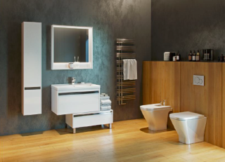 Шкаф Акватон Капри левосторонний белый 1A230503KP01L