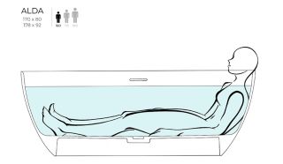 Ванна из искусственного камня Salini Alda S-Stone 101922MRF 170x80см RAL полностью