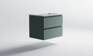 Тумба с раковиной Astra-Form Альфа 03060004ncss3005-b80g+04010006 70 см зелёный матовый