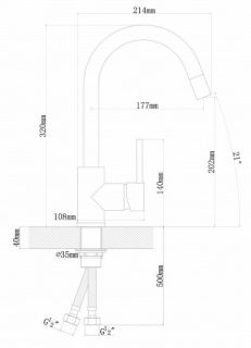 Смеситель для кухни Florentina Альфа антрацит