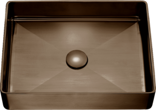 Раковина AltroBagno Accordo 001012 BrAn из нержавеющей стали бронза состаренная