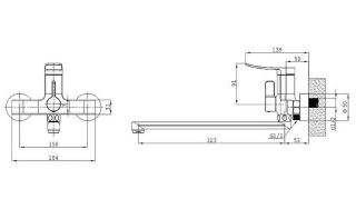 Смеситель для ванны Splenka S31.22.06 чёрный