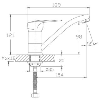 Смеситель для кухни Haiba HB4537-2 хром