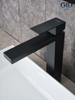 Смеситель высокий для раковины Gid Anchel SS979-BM-D SS979BMD черный матовый