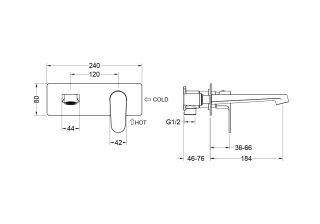 Смеситель для раковины Aquatek Оберон AQ1213MB черный