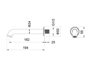 Излив для ванны Aquatek AQ1541PG золото