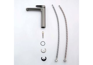 Смеситель для раковины Aquatek Ника AQ1804BGM оружейная сталь