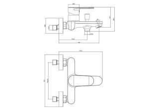 Смеситель для ванны Aquatek Ника AQ1840CR хром