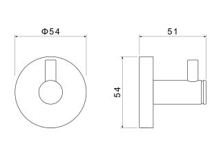 Крючок Aquatek Европа AQ4101BGM шлифованный чёрный хром