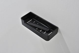 Полка для душа Aquatek AQ4966MB со стеклоочистителем чёрный