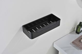 Полка для душа Aquatek AQ4966MB со стеклоочистителем чёрный