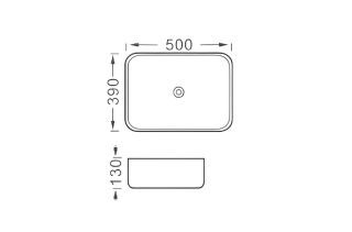 Раковина накладная Aquatek Вега AQ5515-MB 50 см чёрный матовый