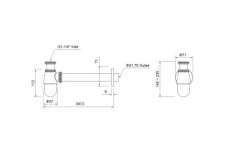Сифон для раковины Aquatek AQ6014BG шлифованное золото