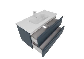 Тумба с раковиной Aquatek Вега AQ77100-MG 101 см серый матовый