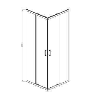 Душевой уголок Aquatek AQ ARI KV 08020GM 80x80 см оружейная сталь