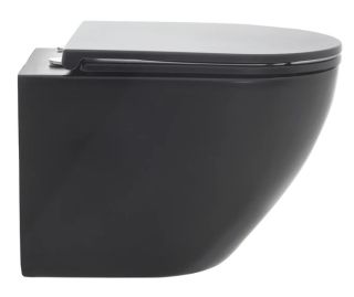Подвесной унитаз AQUAme AQM2002MB безободковый чёрный матовый