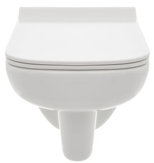 Подвесной унитаз AQUAme AQM2007 с крышкой-сиденьем белый глянцевый