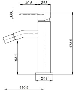 Смеситель для биде AQUAme Siena AQM6216BG шлифованное золото
