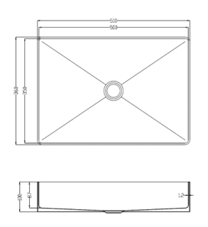 Раковина AltroBagno Astro 001020 BrAn из нержавеющей стали бронза состаренная