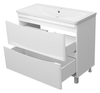 Напольная тумба под раковину Misty Атлантик 100 см белый