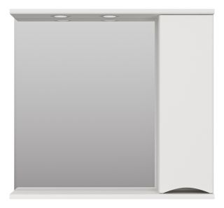 Зеркальный шкаф с подсветкой Misty Атлантик правый 80см белый