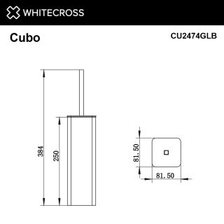 Ёршик напольный WHITECROSS Cubo CU2474NIB брашированный никель