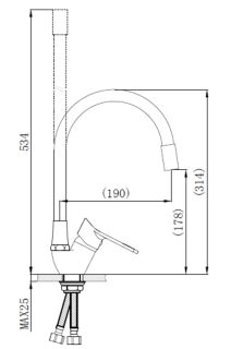 Смеситель для кухни РМС SL137W-016F хром/белый