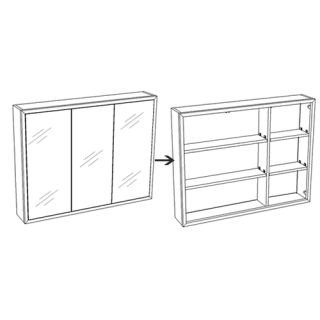 Зеркало-шкаф Corozo Айрон 90см арт/серый SD-00000281