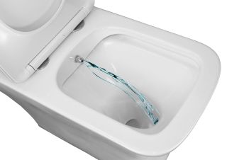 Унитаз моноблок с функцией биде Azario Lodi AZ-8617B напольный, безободковый, горизонтальный слив, сиденье дюропласт микролифт