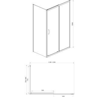Душевое ограждение AZARIO MILTON AZ-ND1131 R 1200