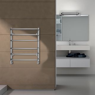 Полотенцесушитель водяной AZARIO FERRARA AZ09156 500/600 6 секций, нижнее/диагональное подключение, 1/2, хром