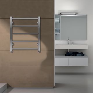 Полотенцесушитель водяной AZARIO ANCONA AZ71558 500/600 квадрат, 5 секций, нижнее/диагональное подключение, 1/2″, хром