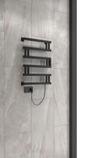 Полотенцесушитель электрический Indigo Muza DGM60-50BRRt 60x50 см чёрный муар