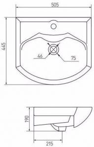 Раковина Акватон Смайл 50см 501WH207781
