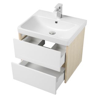Тумба под раковину Акватон Сканди 70см белый/дуб верона 1A251801SDB20
