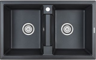 Мойка кухонная Paulmark Zwilling PM238150-BLM чёрный металлик