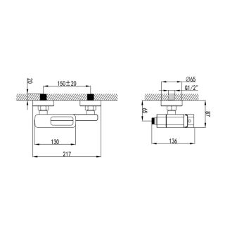 Смеситель для ванны IDDIS Slide чёрный матовый SLIBL00i02WA