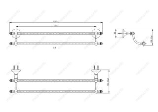 Полотенцедержатель двойной Melana MLN-821002 золото